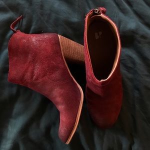 Red Suede Leather BP Boots